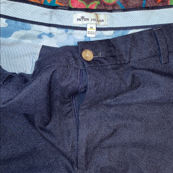 Peter Millar Black Flat Front Men's Shorts - Picture 2 of 3